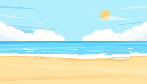Peaceful beach scene